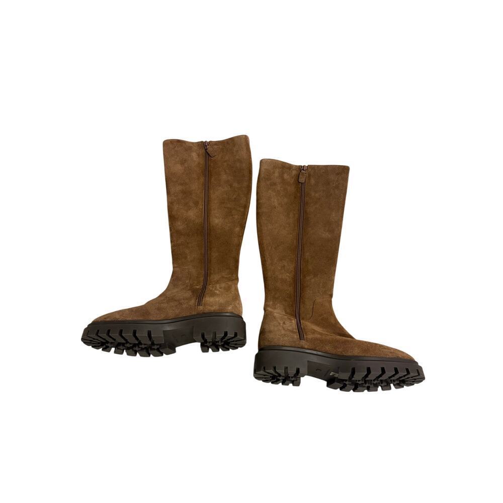 Stuart Weitzman Ultra Lug Suede Knee-High Boot in espresso suede 7 1/2 - Picture 8 of 14